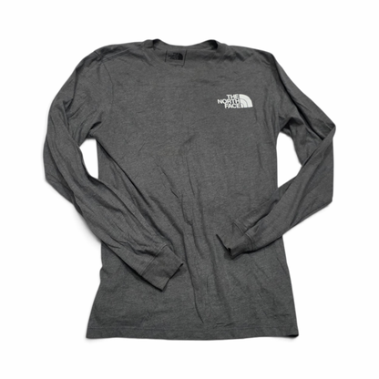 Playera The North Face Chico S Gris Manga Larga (Usado)