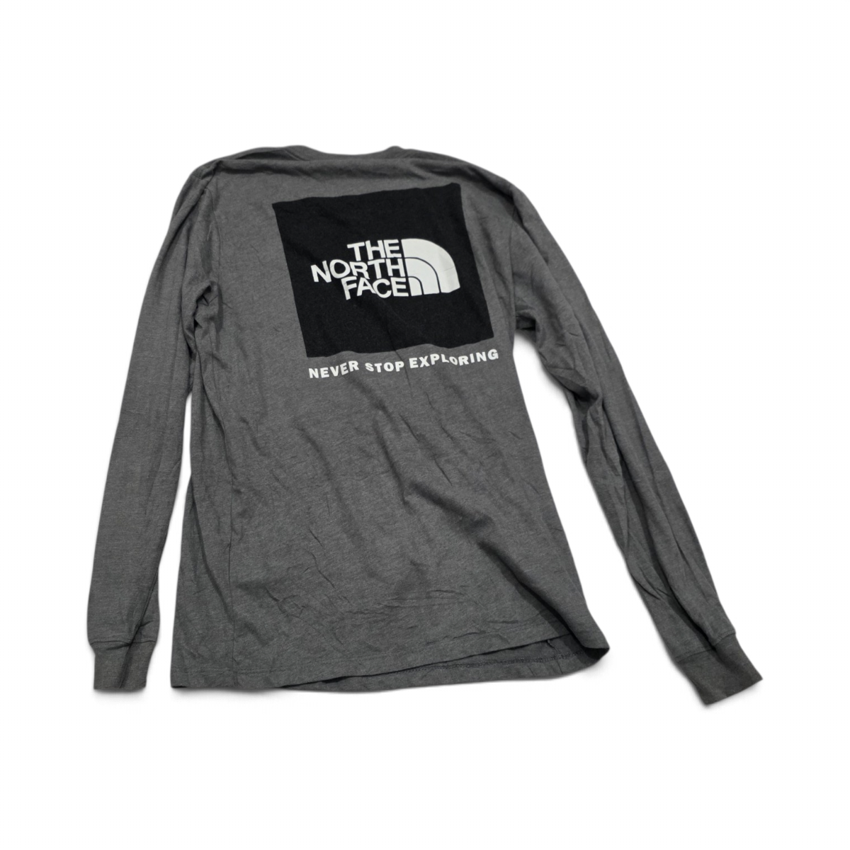 Playera The North Face Chico S Gris Manga Larga (Usado)