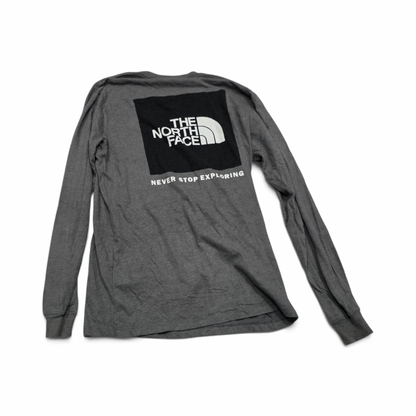 Playera The North Face Chico S Gris Manga Larga (Usado)