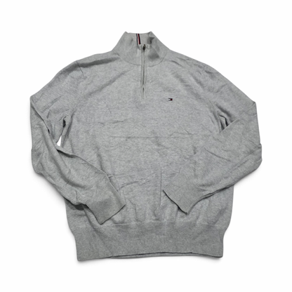 Sueter Tommy Hilfiger Mediano M Gris Cierre Corto (Usado)