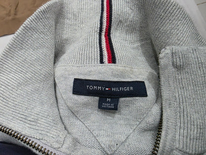 Sueter Tommy Hilfiger Mediano M Gris Cierre Corto (Usado)