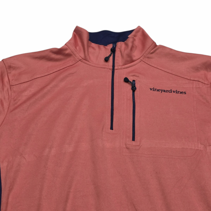 Sudadera Vineyard Vines Mediana M Coral Cierre Corto (Usado)
