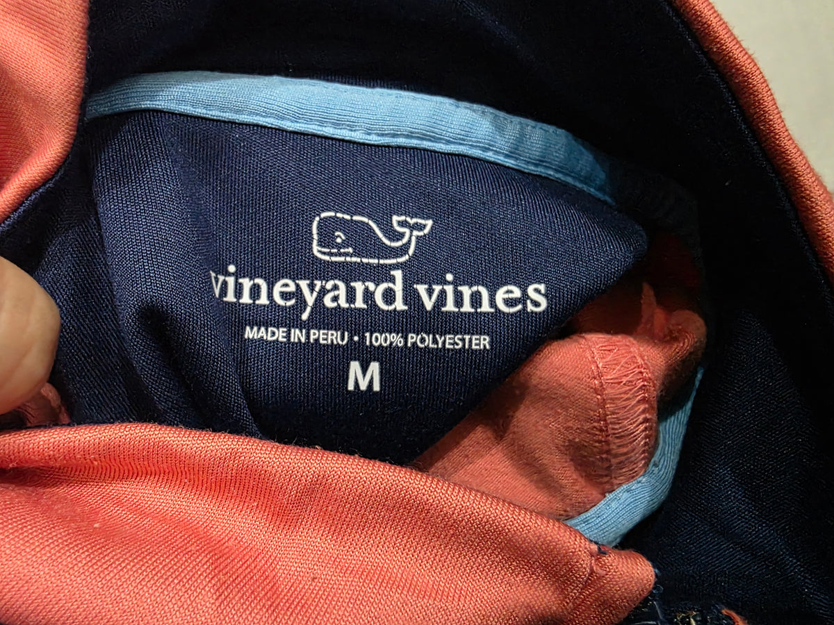 Sudadera Vineyard Vines Mediana M Coral Cierre Corto (Usado)