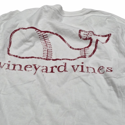 Playera Vineyard Vines Mediana M Blanca Bola Baseball (Usado)