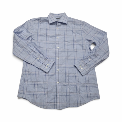 Camisa Michael Kors Mediana M Regular Fit 15 1/2 32-33 Azul (Usado)