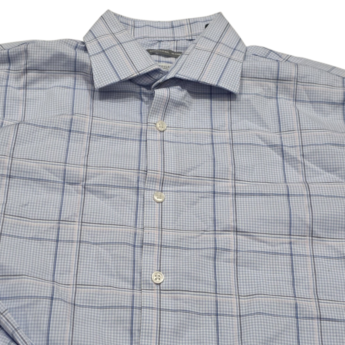 Camisa Michael Kors Mediana M Regular Fit 15 1/2 32-33 Azul (Usado)