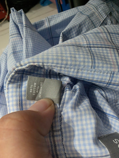 Camisa Michael Kors Mediana M Regular Fit 15 1/2 32-33 Azul (Usado)