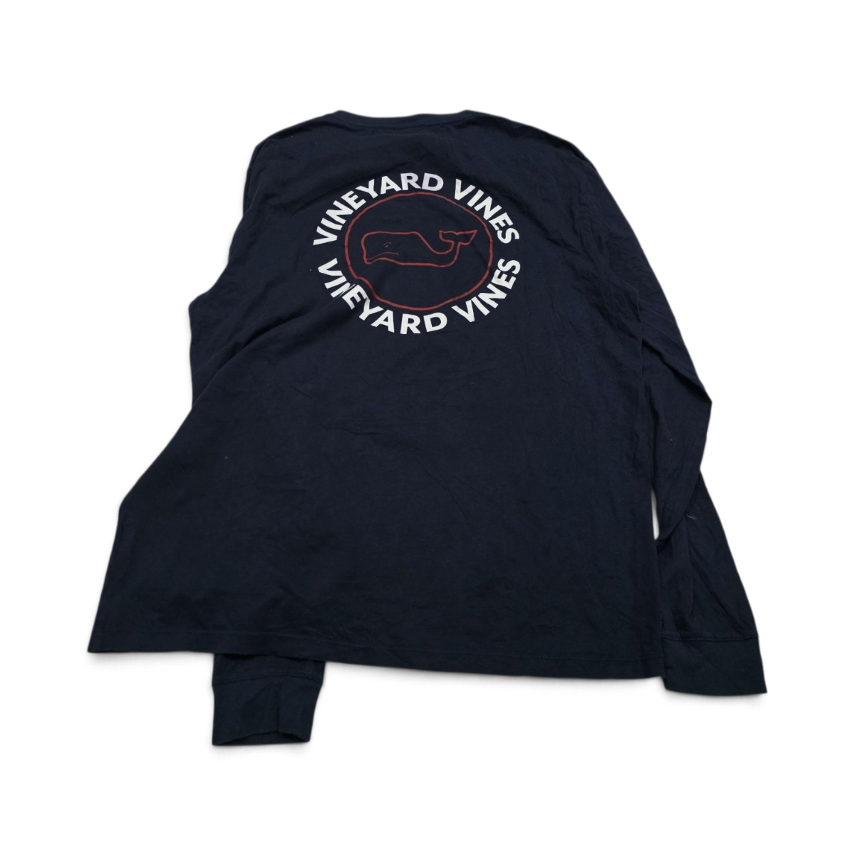 Playera Manga Larga Vineyard Vines Mediana M Azul Letras (Usado)