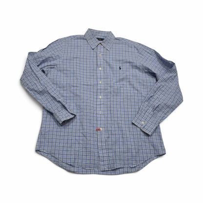 Camisa Ralph Lauren Grande L Cuadro Azul Y Amarillo Pony (Usado)
