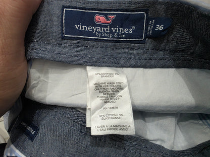 Bermuda Vineyard Vines Talla 36 Azul Claro Lineas (Usado)
