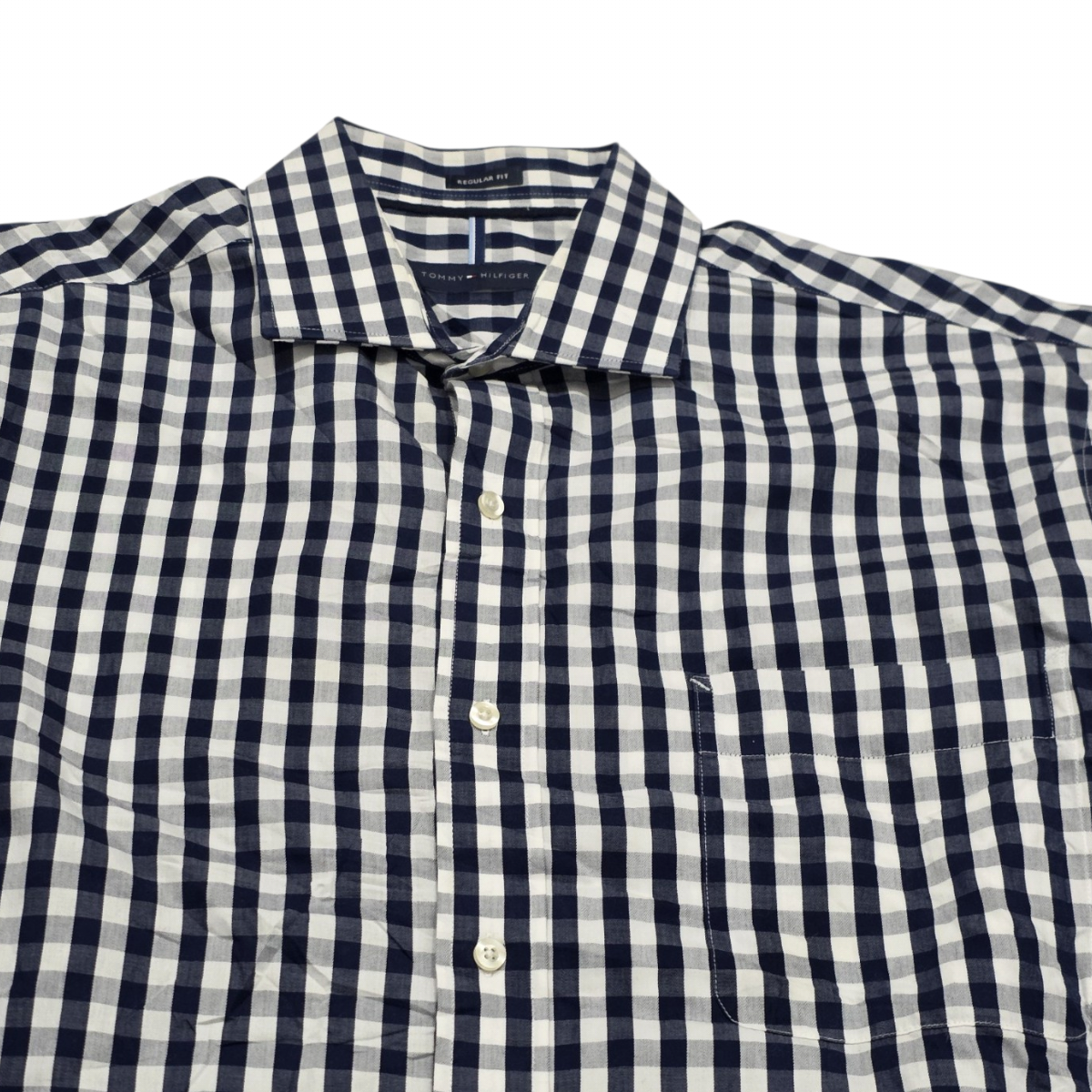 Camisa Tommy Hilfiger Grande L 16 1/2 32-33 Regular Fit Azul (Usado)