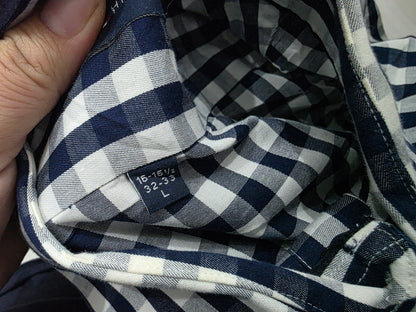 Camisa Tommy Hilfiger Grande L 16 1/2 32-33 Regular Fit Azul (Usado)