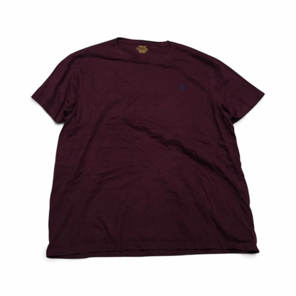 Playera Ralph Lauren Xgrande Custom Slimfit Vino Pony Azul (Usado)