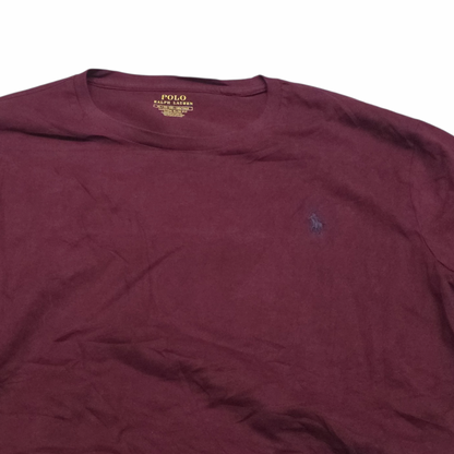 Playera Ralph Lauren Xgrande Custom Slimfit Vino Pony Azul (Usado)