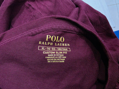 Playera Ralph Lauren Xgrande Custom Slimfit Vino Pony Azul (Usado)