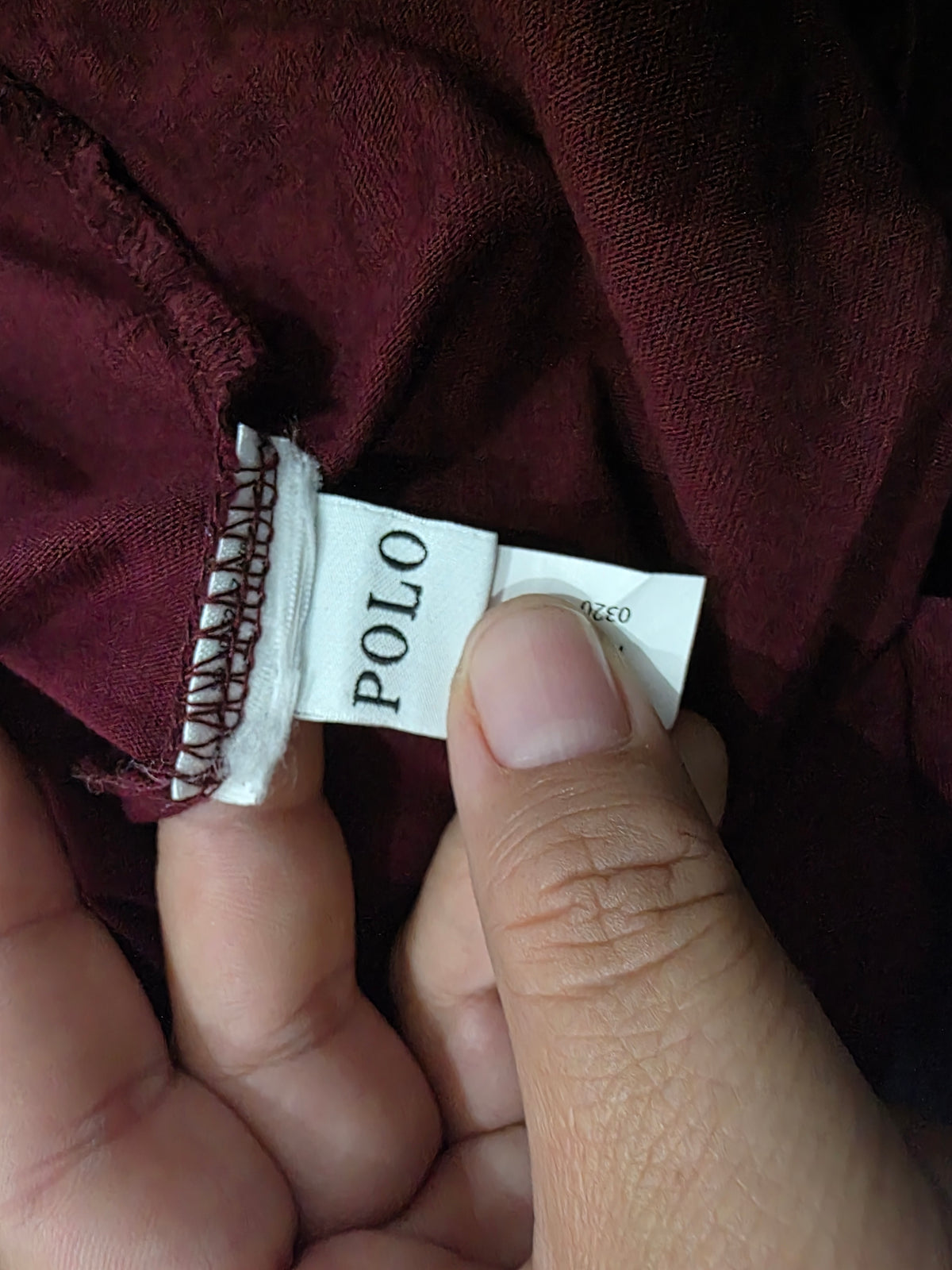 Playera Ralph Lauren Xgrande Custom Slimfit Vino Pony Azul (Usado)