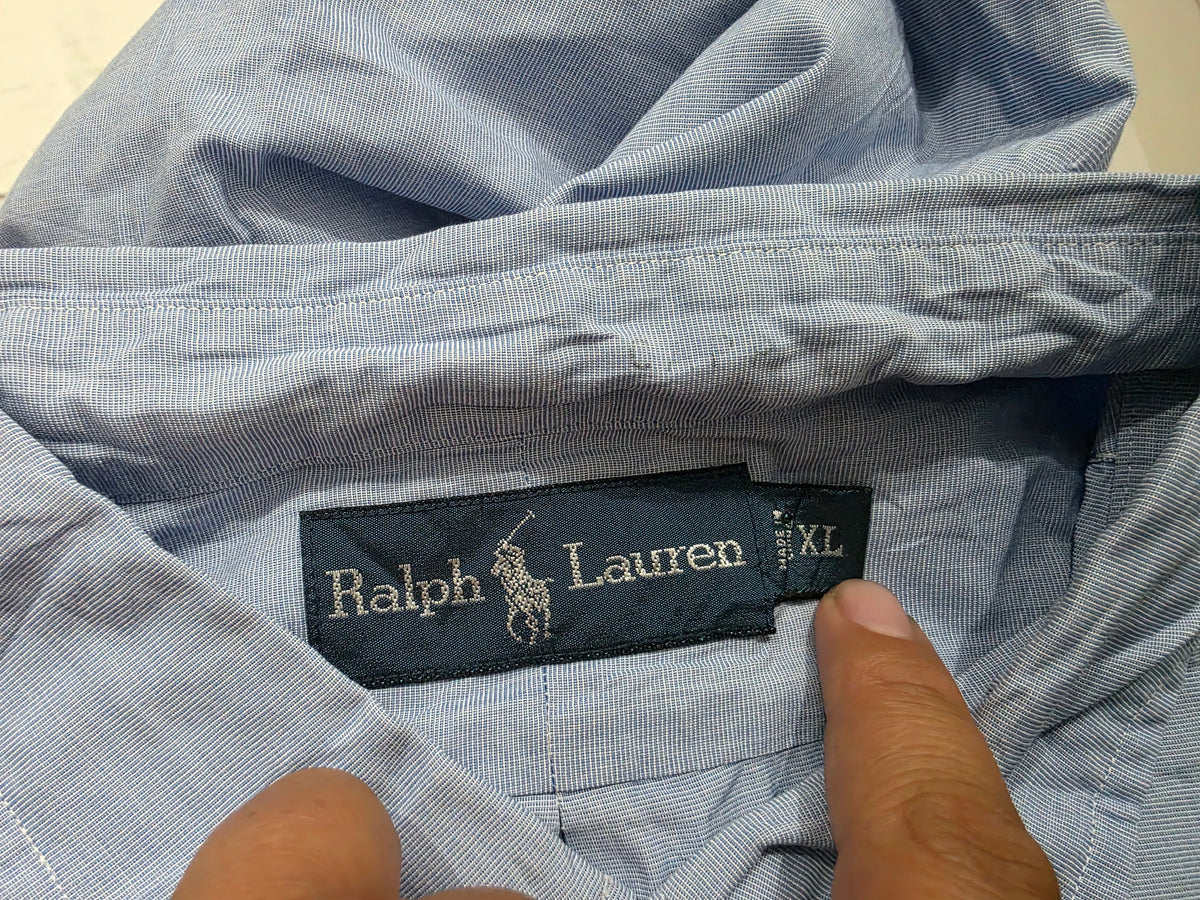 Camisa Ralph Lauren Xgrande Xl Azul Claro Letra Rpl (Usado)