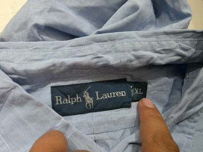Camisa Ralph Lauren Xgrande Xl Azul Claro Letra Rpl (Usado)