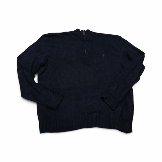 Sueter Ralph Lauren Xgrande Xl Azul Pony Verde Cierre Corto (Usado)