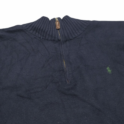 Sueter Ralph Lauren Xgrande Xl Azul Pony Verde Cierre Corto (Usado)