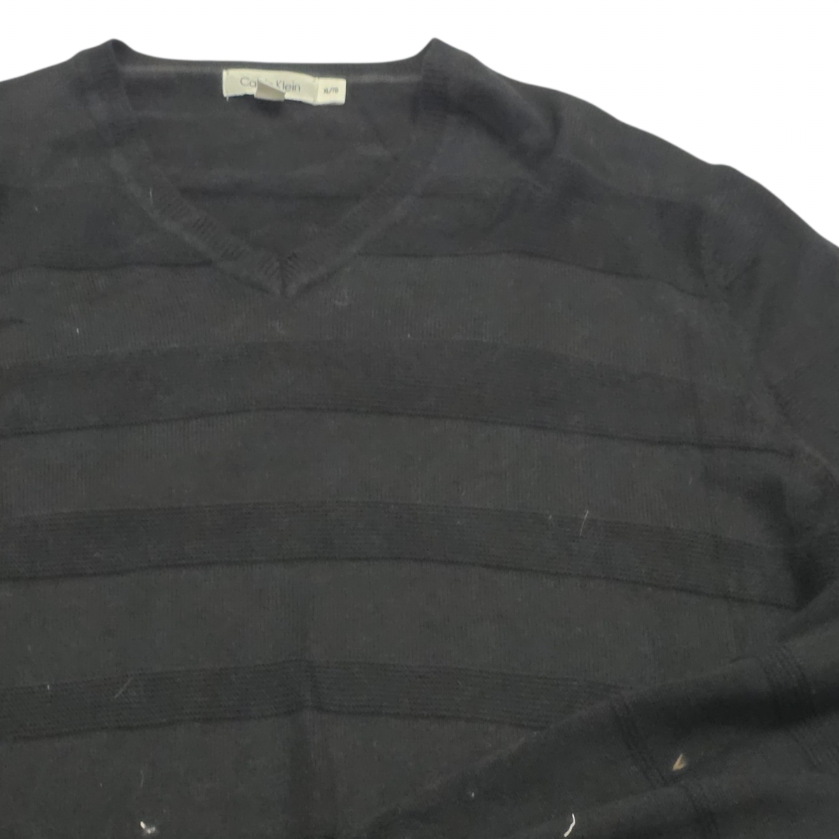 Sueter Calvin Klein Xgrande Xl Negro Lineas (Usado)