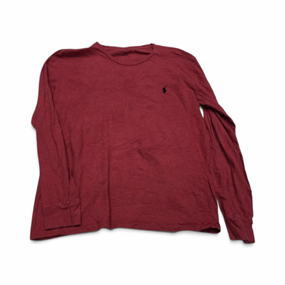 Playera Ralph Lauren Grande L Coral Oscuro Pony Azul (Usado)