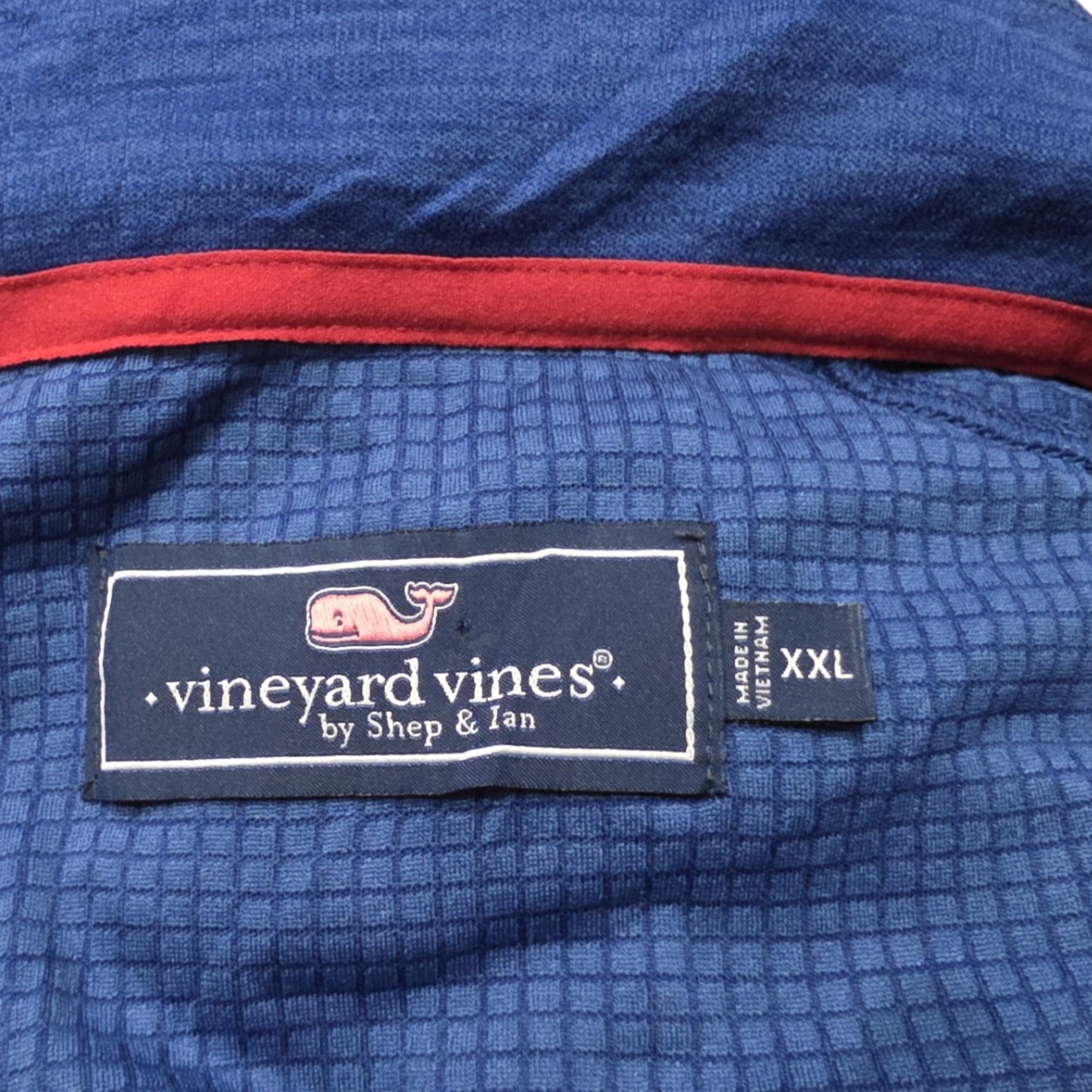 Sudadera Vineyard Vines 2xl Azul Cierre Corto (Usado)