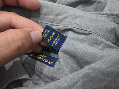 Camisa Ralph Lauren 2xl Slimfit Gris (Usado)