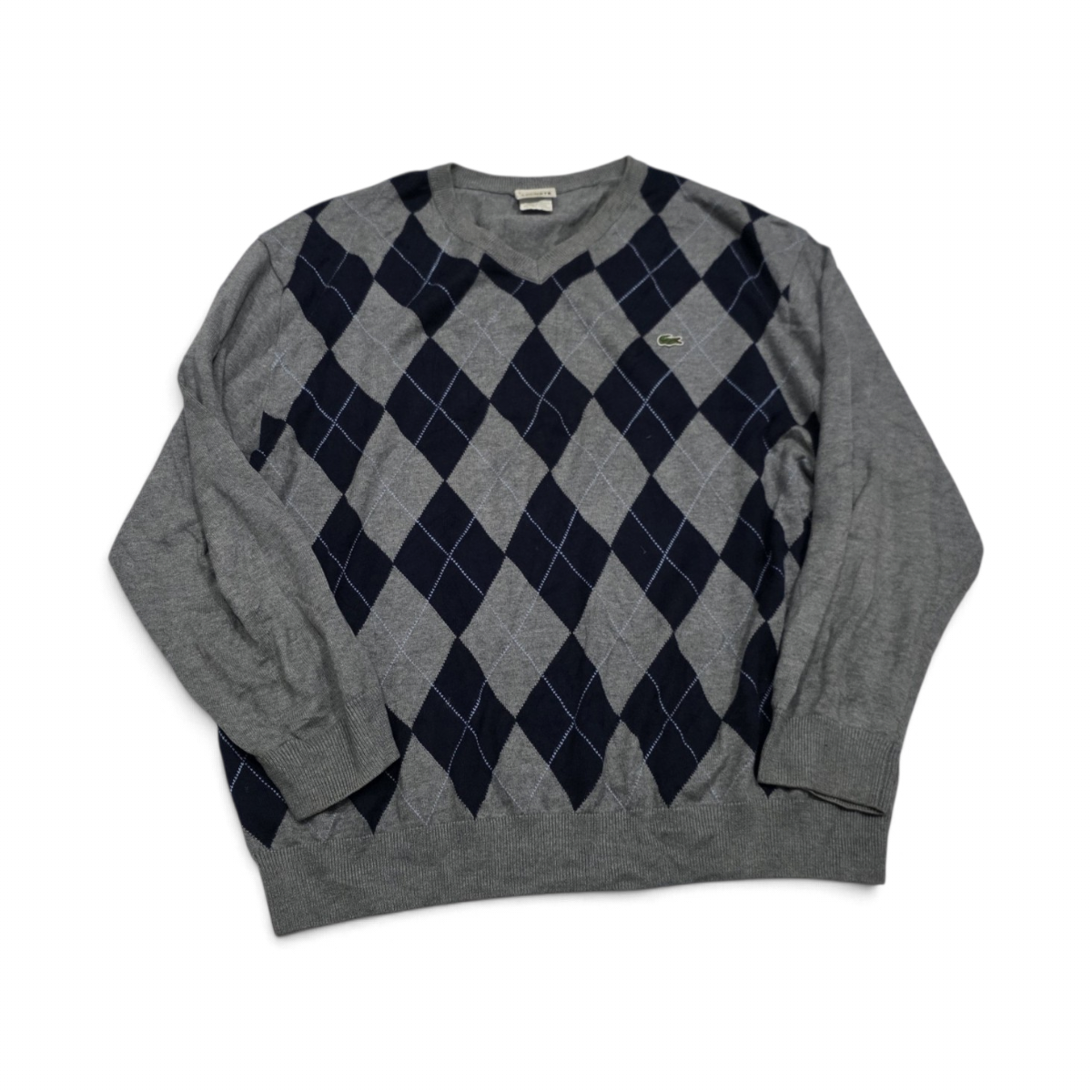 Sueter Lacoste 2xl Fr8 Gris Figuras (Usado)