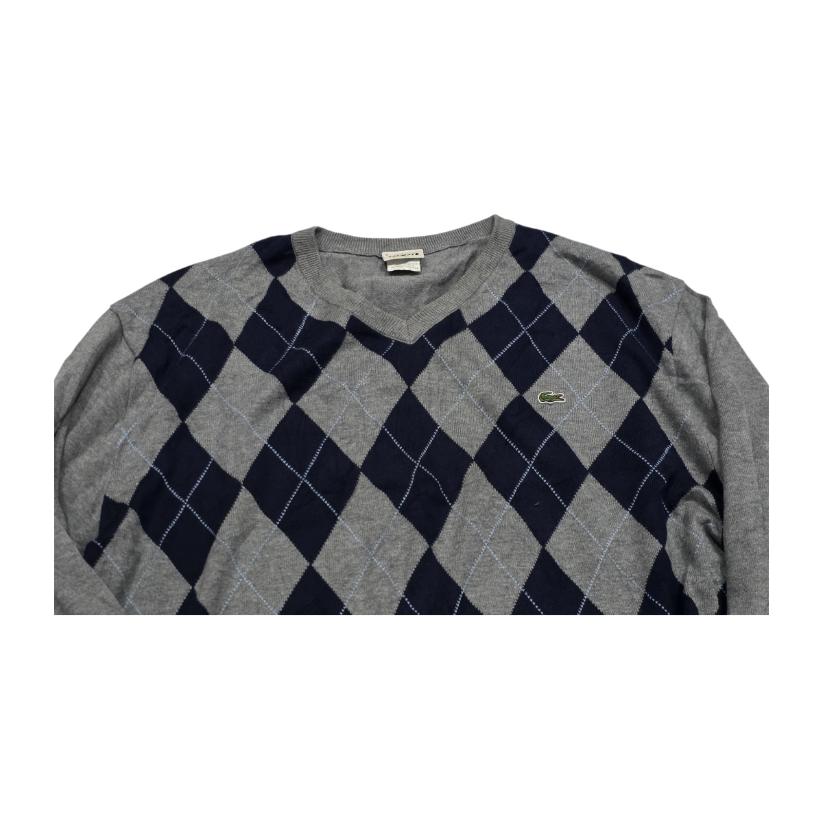 Sueter Lacoste 2xl Fr8 Gris Figuras (Usado)