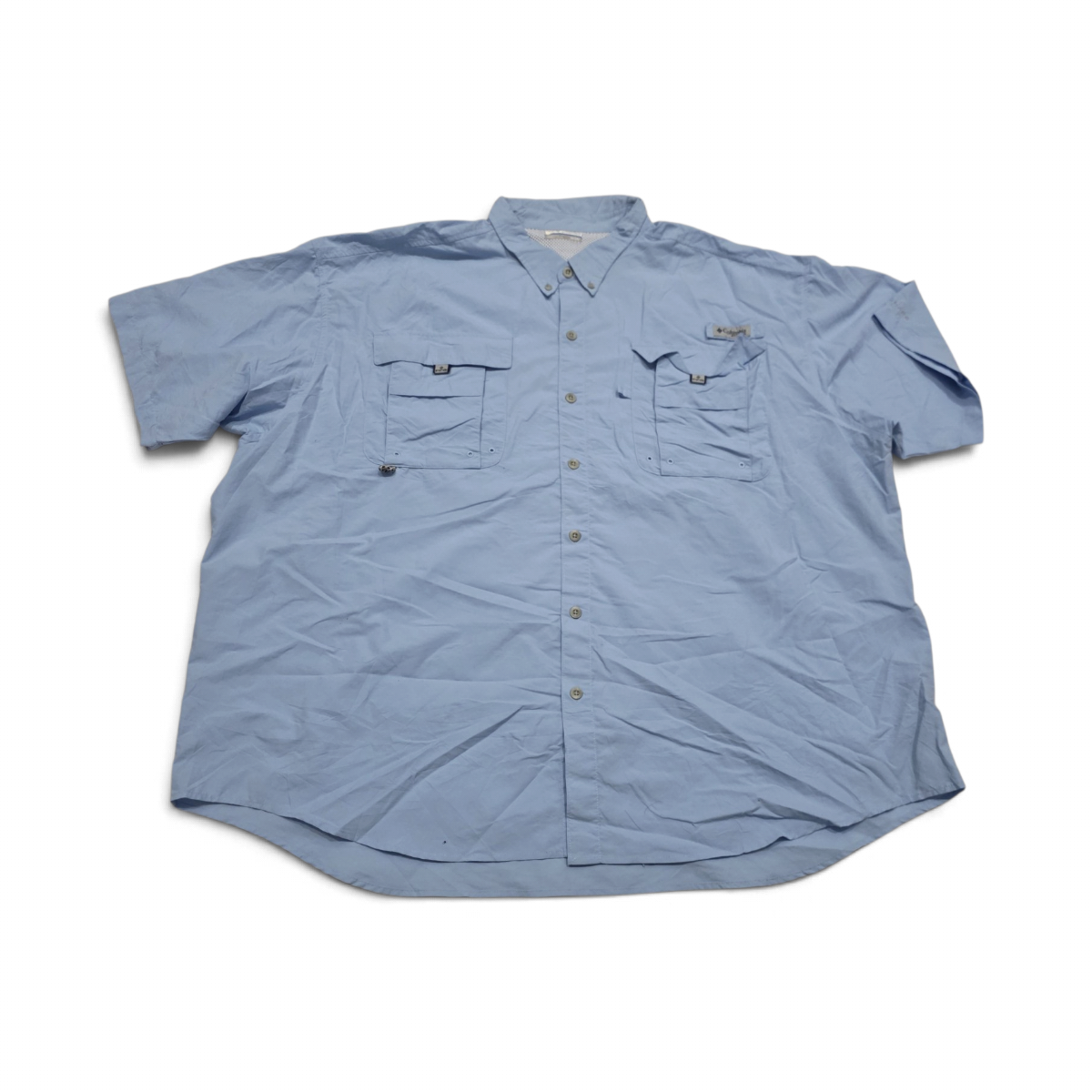 Camisa Manga Corta Columbia Pfg 3x Azul Claro (Usado)