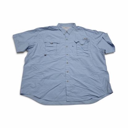 Camisa Manga Corta Columbia Pfg 3x Azul Claro (Usado)