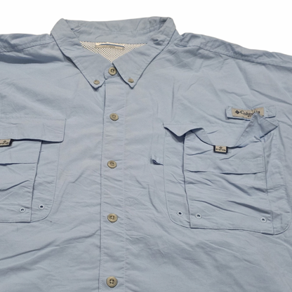 Camisa Manga Corta Columbia Pfg 3x Azul Claro (Usado)