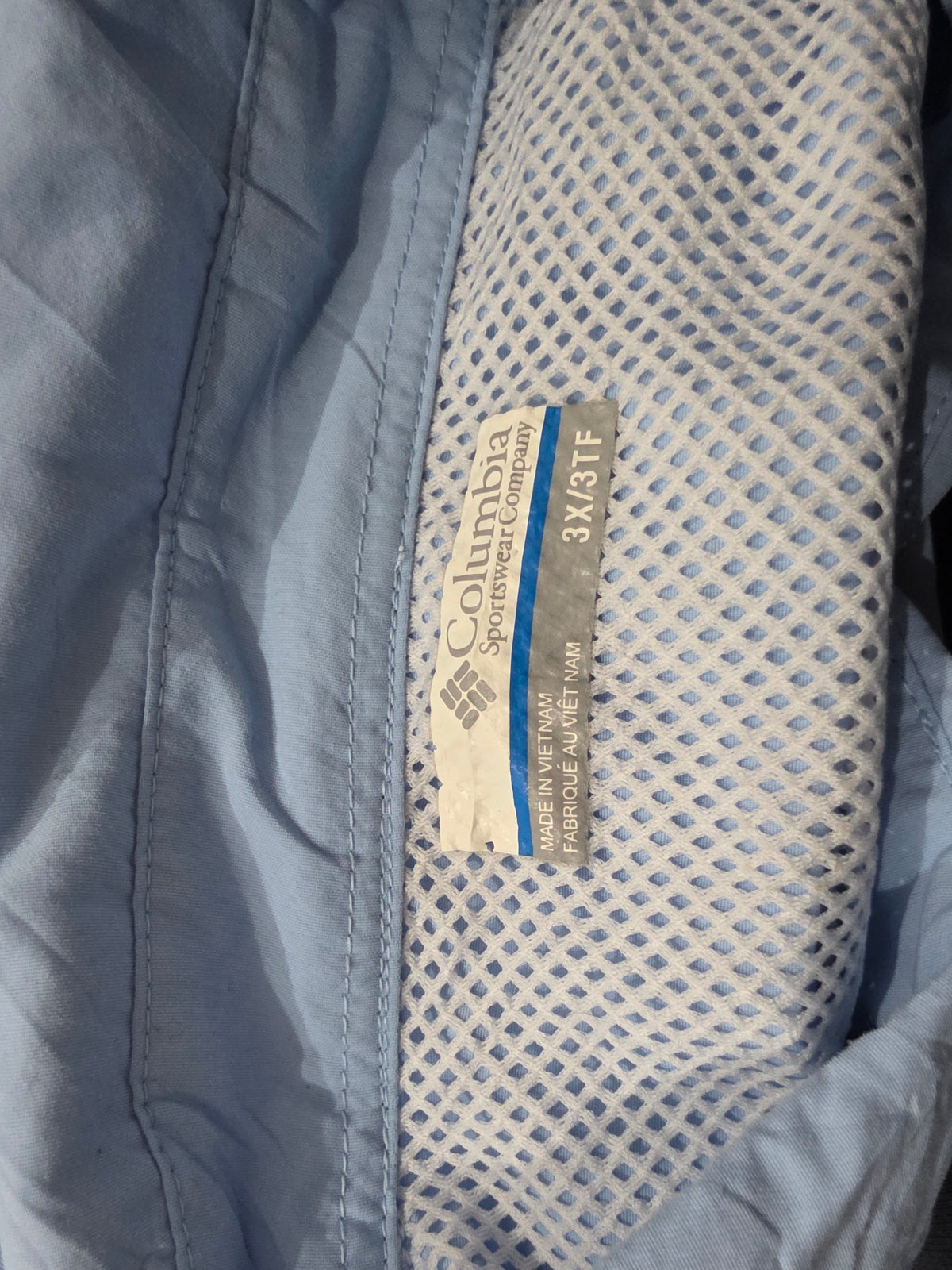 Camisa Manga Corta Columbia Pfg 3x Azul Claro (Usado)