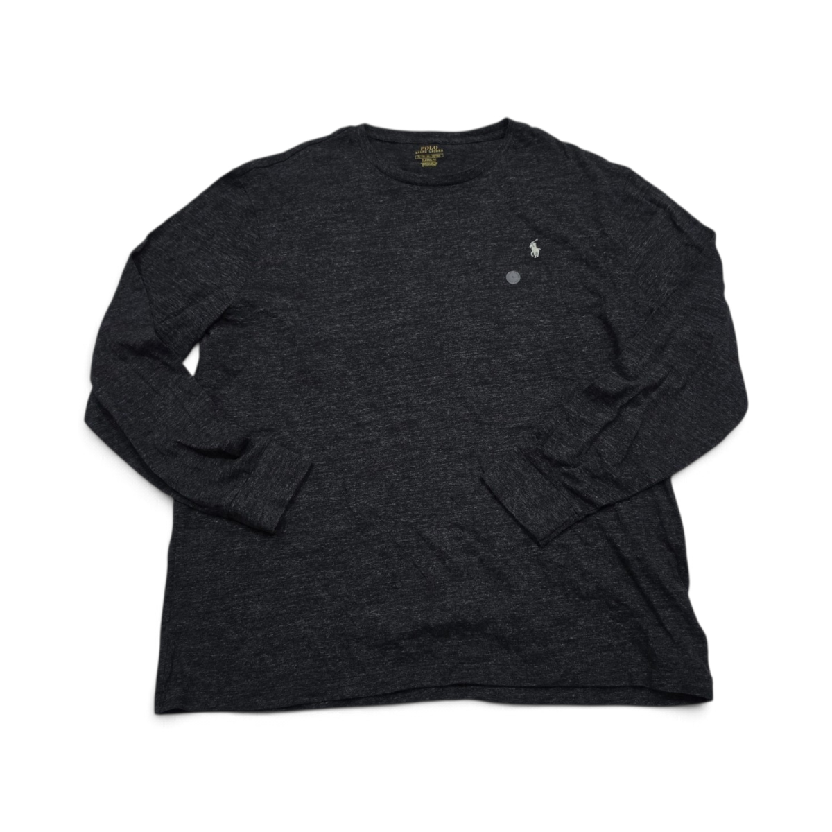 Playera manga larga Ralph Lauren Xgrande XL Gris pony gris (NUEVO)