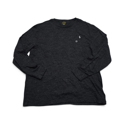 Playera manga larga Ralph Lauren Xgrande XL Gris pony gris (NUEVO)