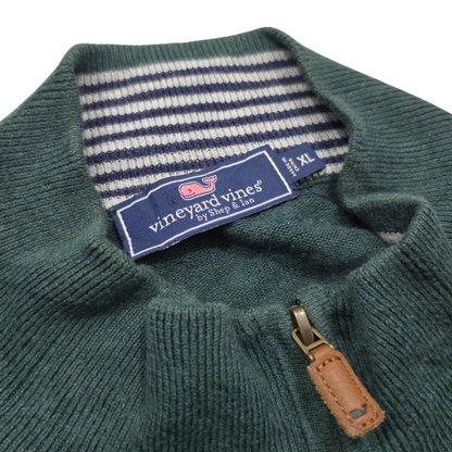 Sueter Vineyard Vines Xgrande Xl Cierre Corto Verde (Usado)