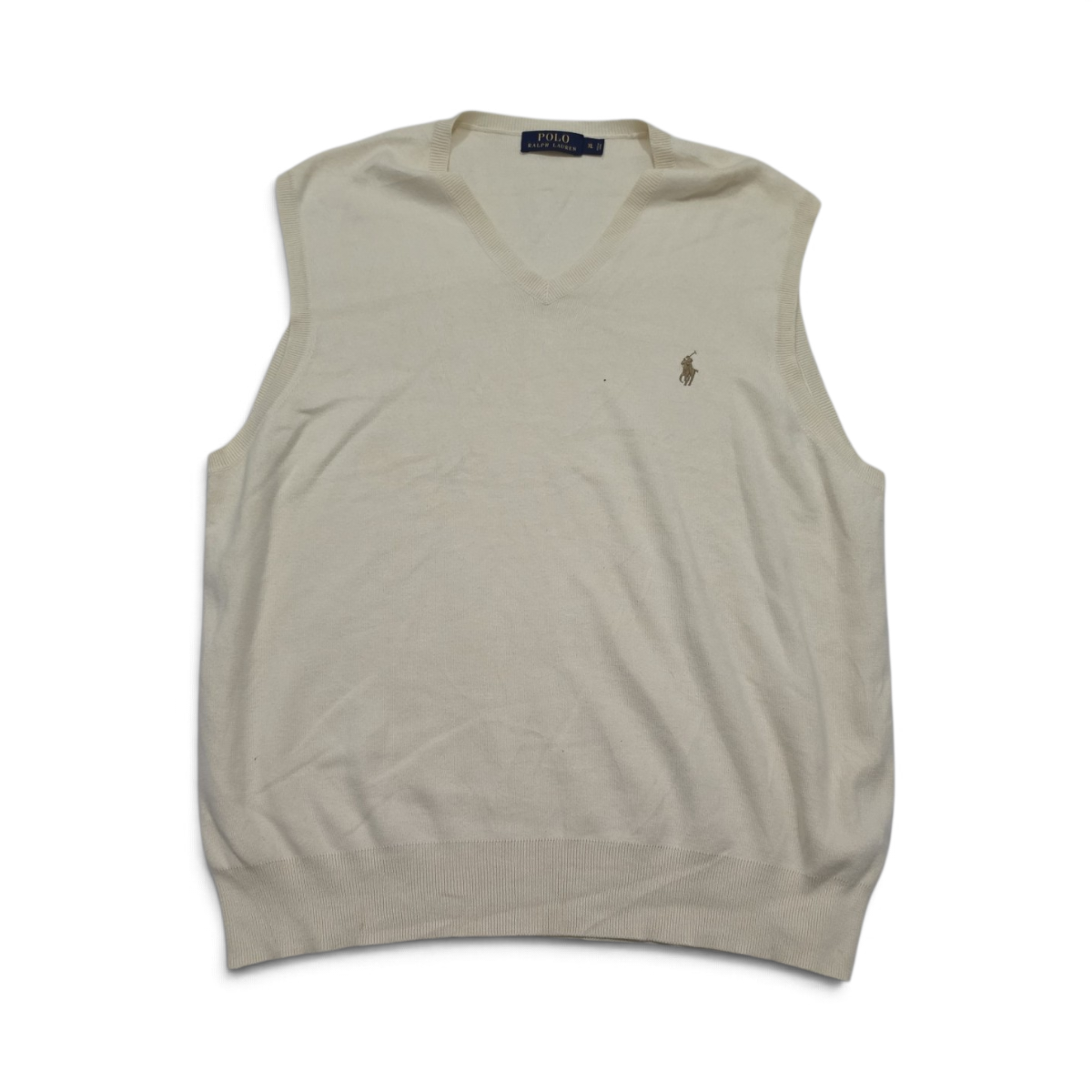 Chaleco Ralph Lauren Xgrande Xl Beige Pony Cafe (Usado)