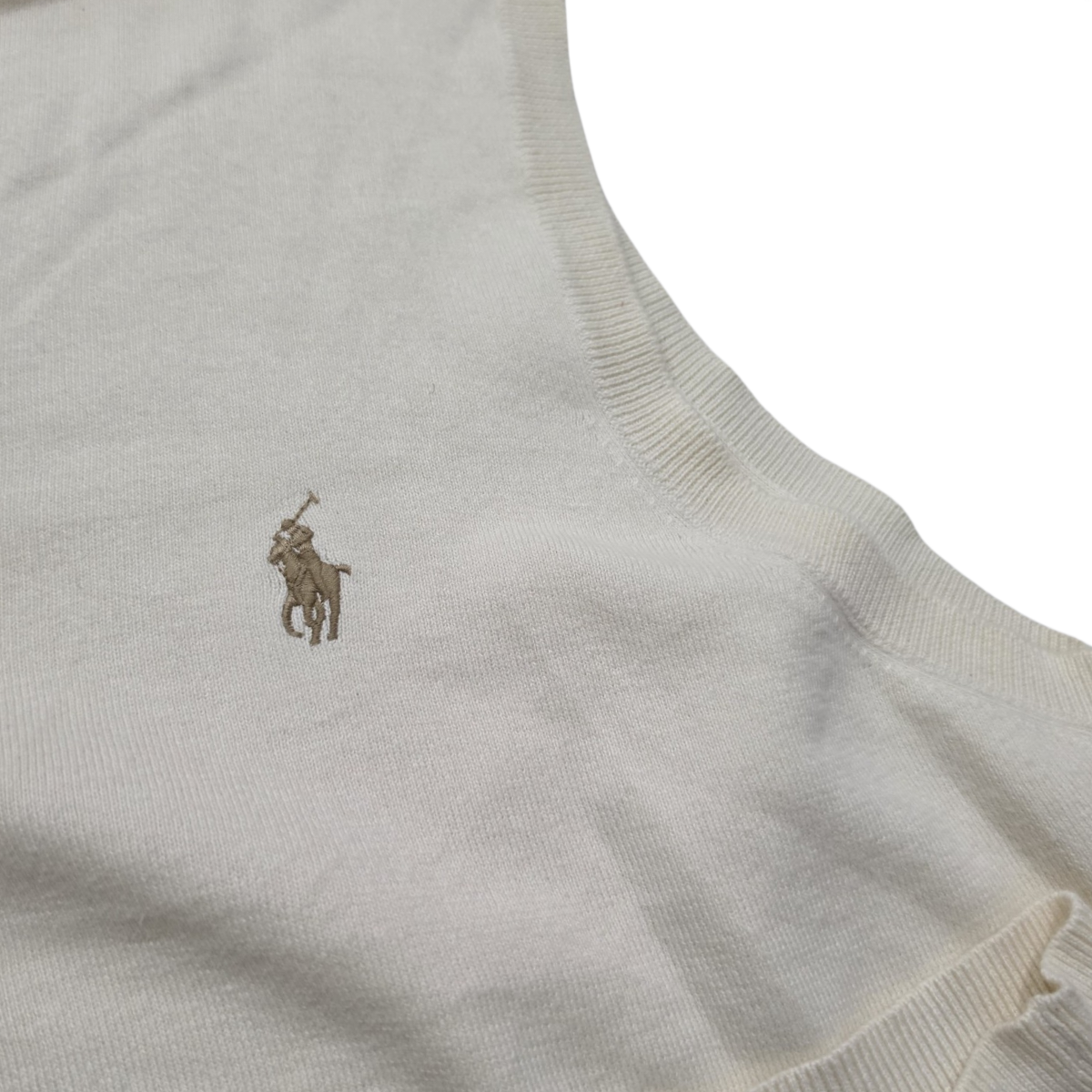 Chaleco Ralph Lauren Xgrande Xl Beige Pony Cafe (Usado)