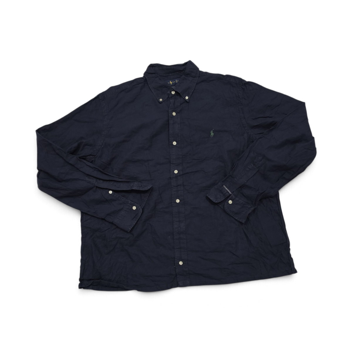 Camisa Ralph Lauren Xgrande Xl Azul Deslavado Pony Verde (Usado)