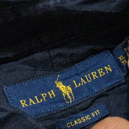 Camisa Ralph Lauren Xgrande Xl Azul Deslavado Pony Verde (Usado)