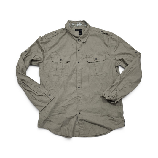 Camisa Calvin Klein Jeans Xgrande Xl Cafe (Usado)