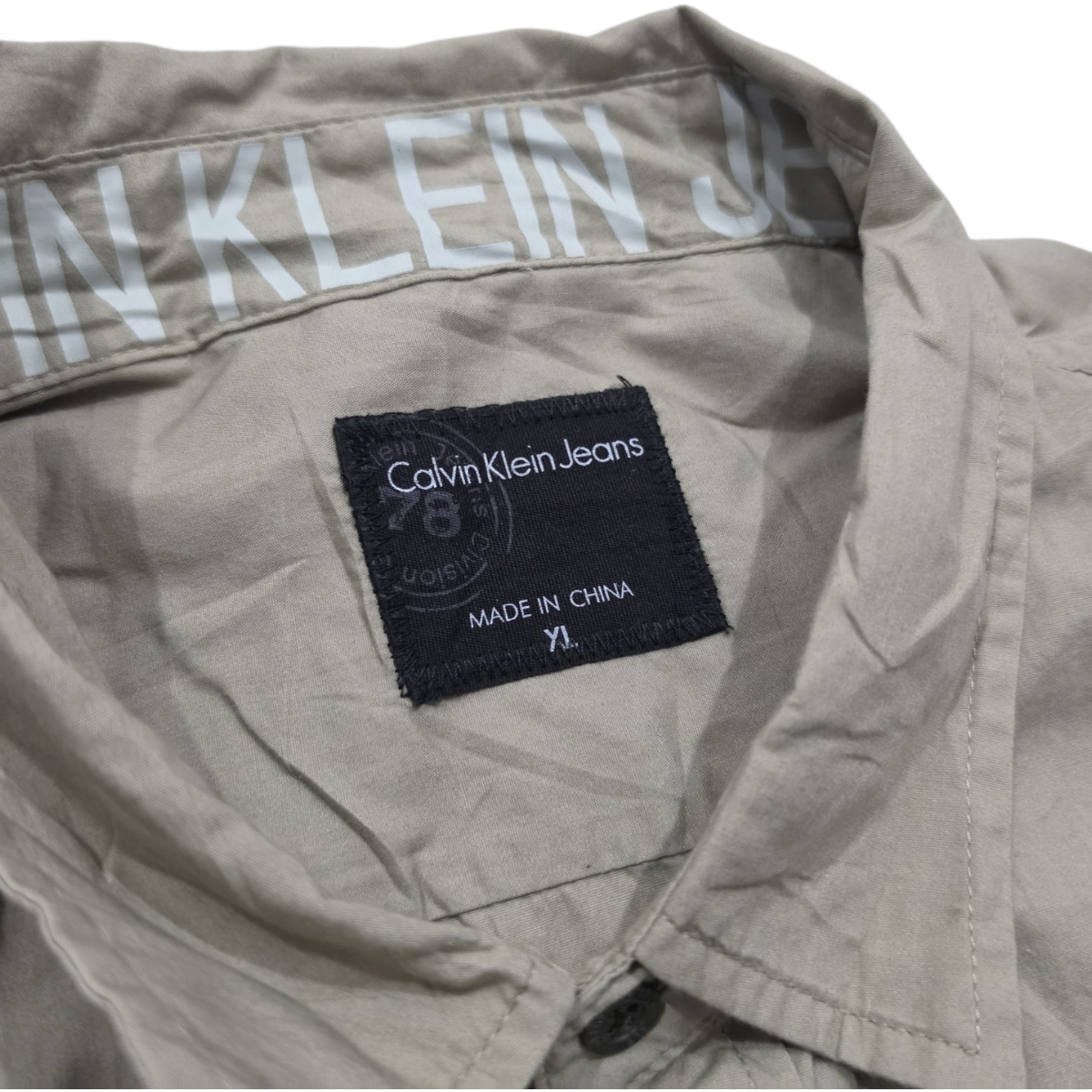Camisa Calvin Klein Jeans Xgrande Xl Cafe (Usado)