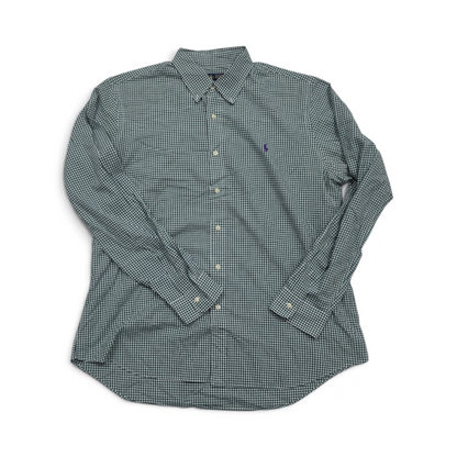 Camisa Ralph Lauren Xgrande Xl Verde Cuadro Stretch (Usado)