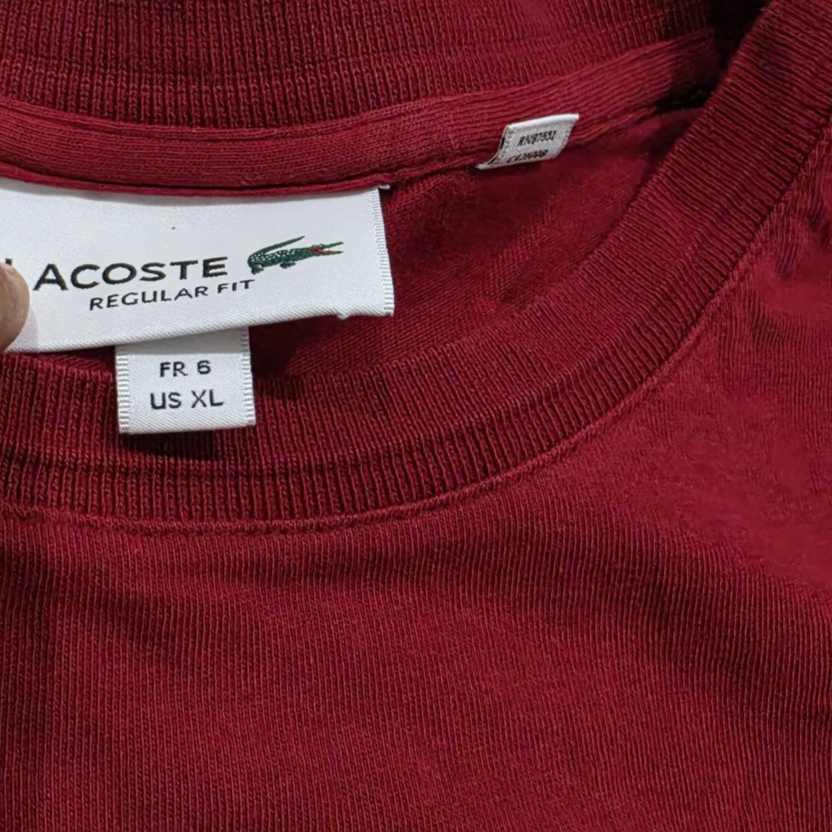 Playera Lacoste Xgrande Xl Vino (Usado)