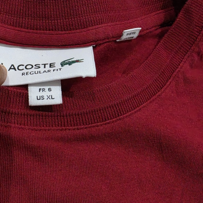 Playera Lacoste Xgrande Xl Vino (Usado)
