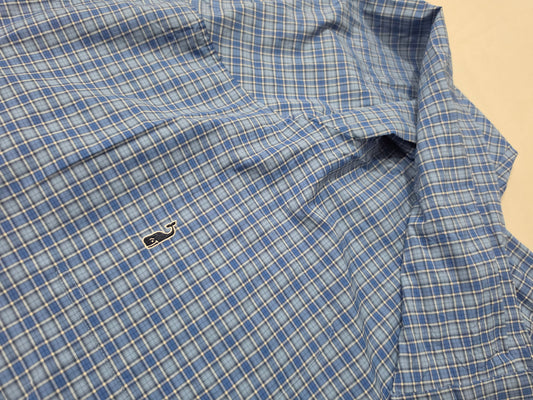 Camisa Vineyard Vines Otg Performance 3xb Azul Cuadro (Usado)