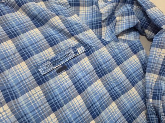 Camisa Vineyard Vines Harbor Shirt 3xb Azul Cuadro (Usado)