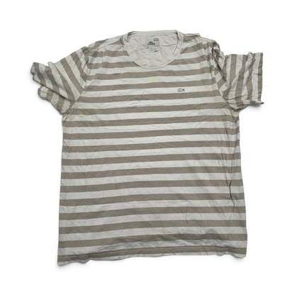 Playera Lacoste Líneas 2xl Fr 7 Café (Usado)