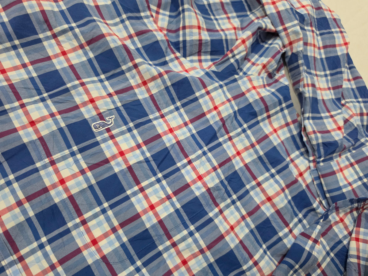 Camisa Vineyard Vines Performance 3xb Classic Fit Azul (Usado)